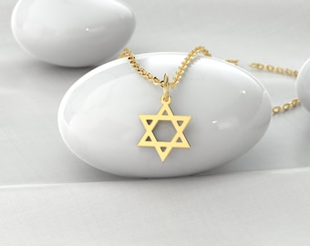 Star of david necklace, Bat mitzvah gift, tiny magen david, Jewish star Gold Magen David, Magen david necklace, Magen david jewelry