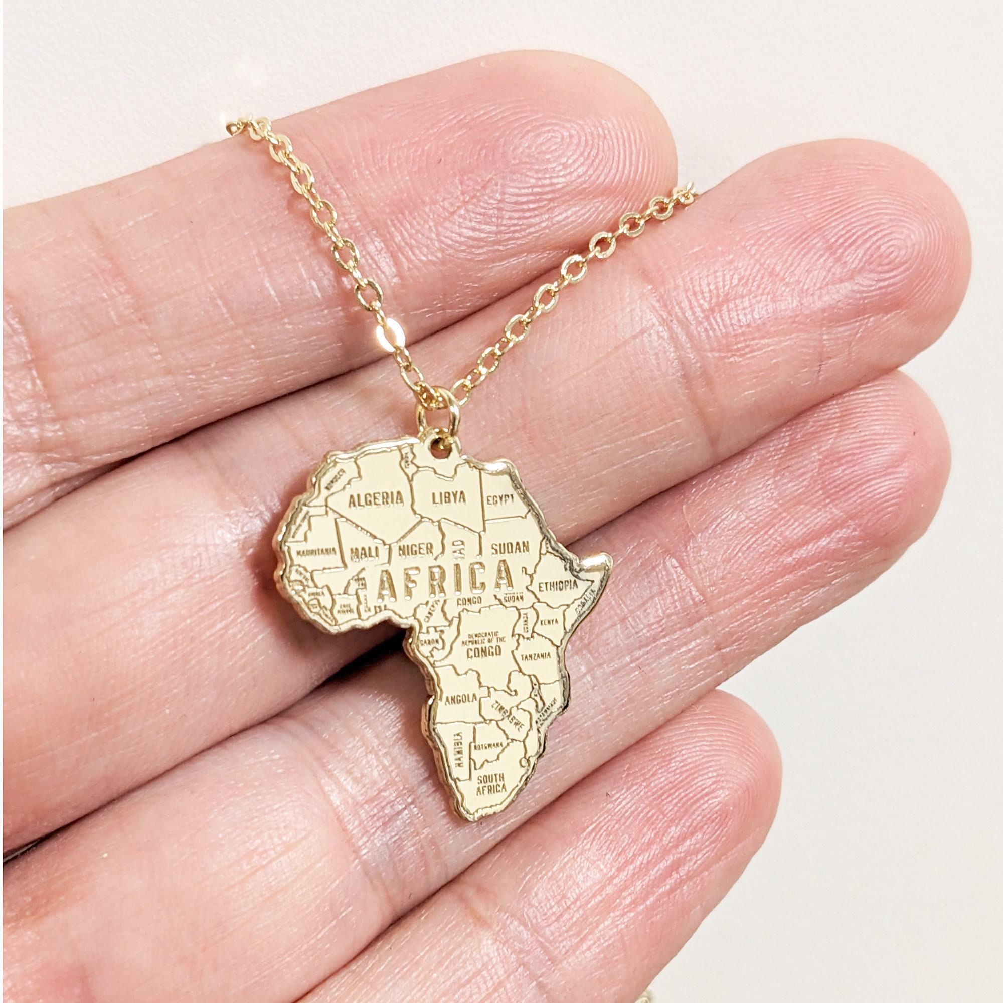Black Africa Map Pendant Necklaces Jewelry For Women Men 112906 | Fruugo ZA