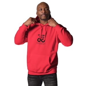 Red hoodie, cool hoodie, unisex hoodie, matching hoodie.