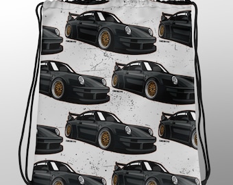 Porsche 911 964 Drawstring Bag - Limited Edition Dark Grey