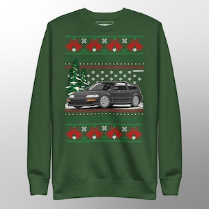 JDM Ugly Christmas Sweater - Honda Mugen CRX v1  - Ugly Xmas Sweater - Car Guy Holiday Gift, Funny Christmas Gift, Honda Gift, Civic Gift