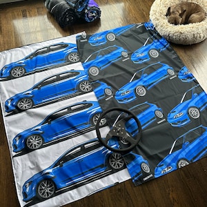 Honda Civic EG Hatchback - Garage Flag Decor - Captiva Blue