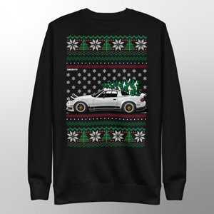 Maglione natalizio brutto - Mazda Miata in bianco