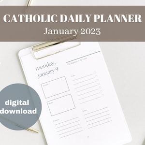 Catholic Planner, January 2023, Liturgical Living, Printable Planner, Catholic Living, Liturgical Calendar, Catholic Mom, Digital Download