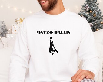 Matzo Ball Chanukka Sweathsirt, glückliches Chanukka, Matzo Ballin, Chanukka jüdisch, Kinder Chanukka, Matzah Ball Suppe, personalisierte Chanukka Geschenk,