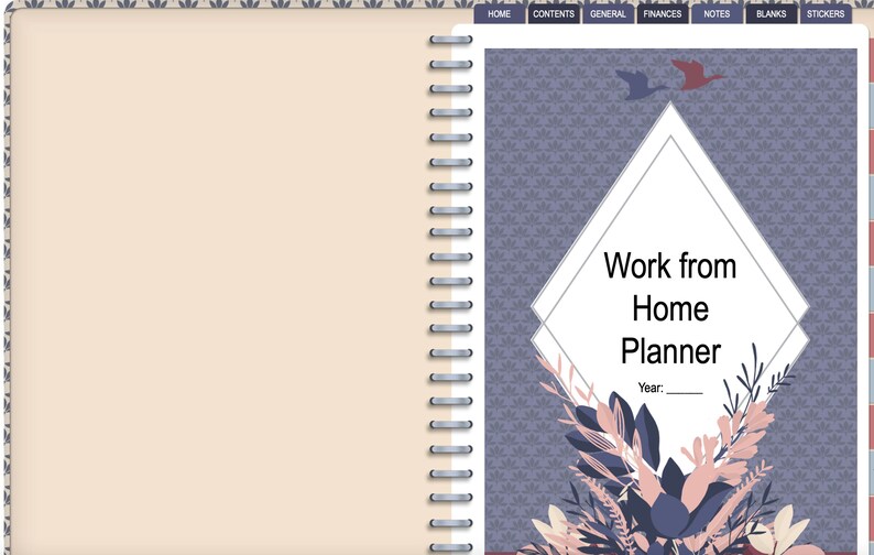Digital Planner Work From Home Digital Planner Goodnotes Etsy