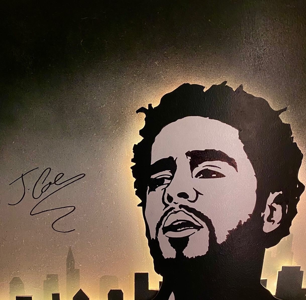 J Cole Handmade 20x20 Inch Backlit LED Wall Art. Etsy