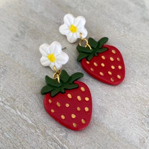 Strawberry Earrings - Strawberry Gift - Strawberry Accessories - Strawberry Lovers - Strawberry Jewellery - Strawberry Vibe Jewelry