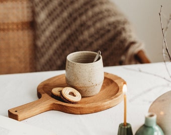 Wooden Decorative Tray Poppy Pod Oak Board for Serving Wooden Bowl Poppy Head Shape Wooden Serving Board Oak for Food Serving Oak Poppy Tray