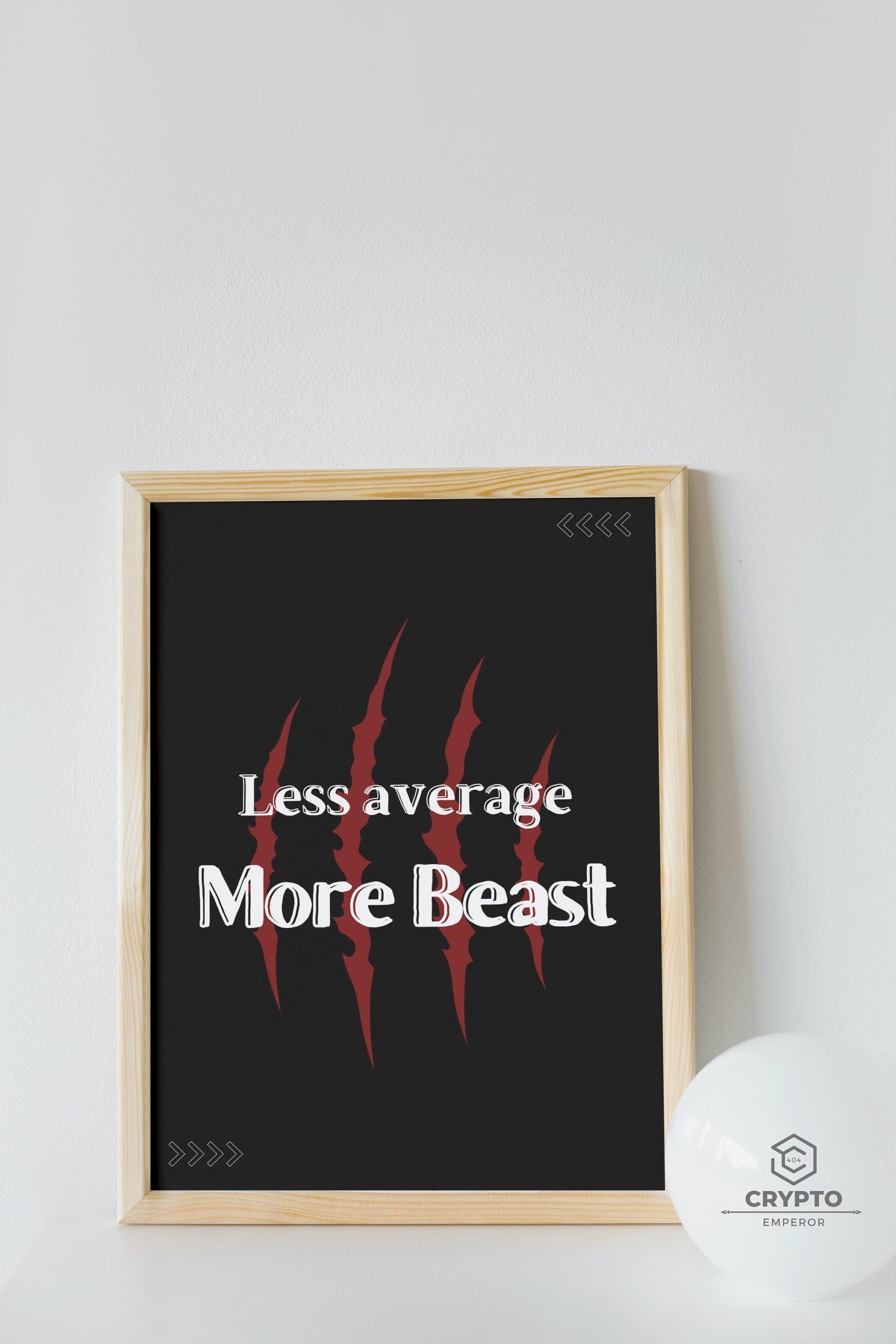 Less Average More Beast Wall Art Motivation Crypto Bitcoin Print Stock  Market Poster Trading Lifestyle Wallpaper Inspiration Wall Art Print