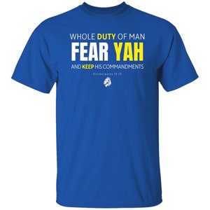 FEAR YAH und halten Sie die Gebote Tshirt Unisex Yahuwah Yahushua