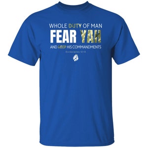 FEAR YAH Tshirt Camo Halten Sie die Gebote Unisex Yahuwah Yahushua