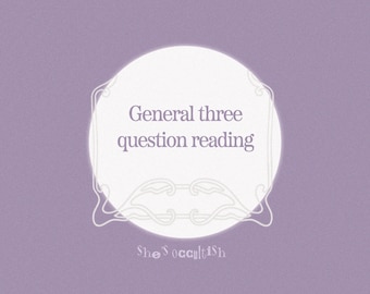 General Tarot Reading. 3 question psychic reading by She's Occultish Etsy Witch