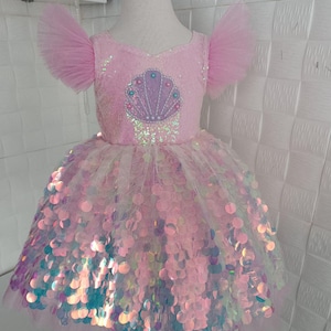 Mermaid Costume Girls, Mermaid Costume Toddler, Mermaid Dress Toddler, Mermaid Birthday Outfit, Ariel Dress Kids,Halloween Costume Kids Girl
