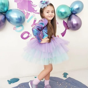 Little Mermaid Ariel Princess Costume Kids Dress For Girls Cosplay Children Carnival Birthday Party Clothes Mermaid Dress
