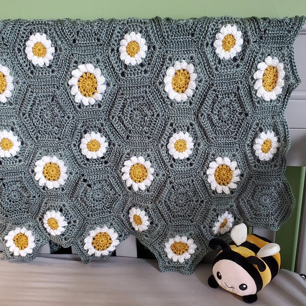 Daisy Afghan Etsy