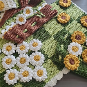 Crochet Travel Flower Game | Tic Tac Toe | Memory | Checkers | **PATTERN ONLY**