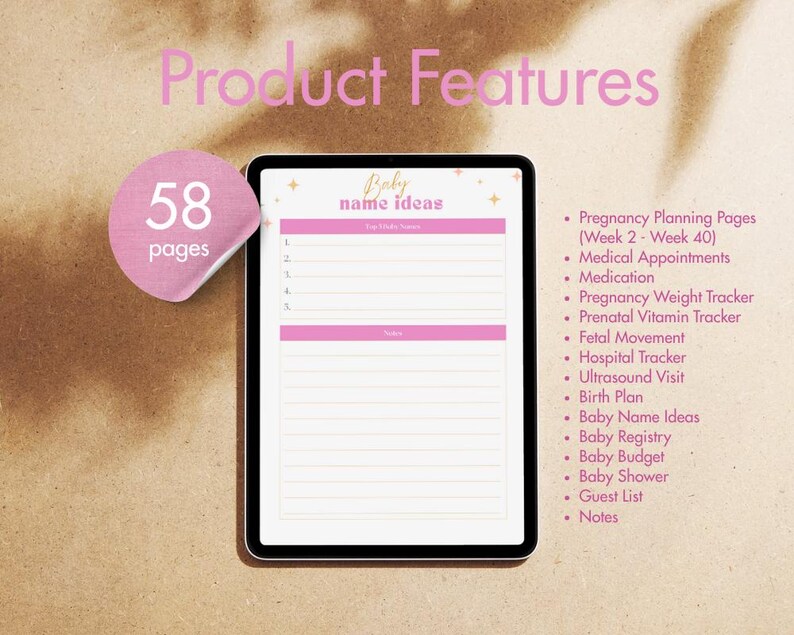 Pregnancy Journal | Canva Design Template | Printable Planner | Digital ...