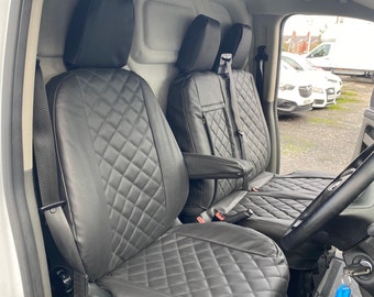 To fit a Renault Traffic van - leather look front seat covers year: 2023