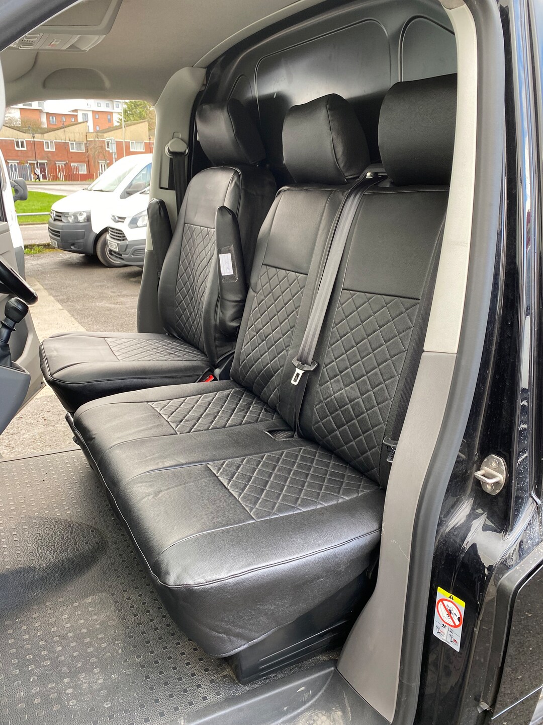 To Fit a VW Transporter T6 Leather Look Front Seat Covers Etsy