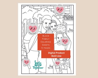 African American Family Coloring Book