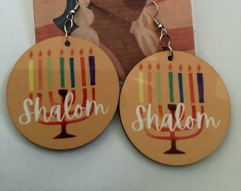 Shalom Israelite Round Earrings