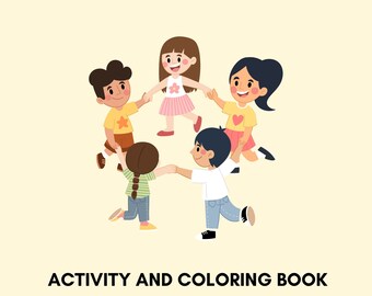 Kids Activity and Coloring Book Ages 5-8, 30 pages