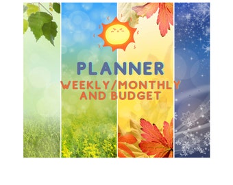 Planner monthly , weekly and budget
