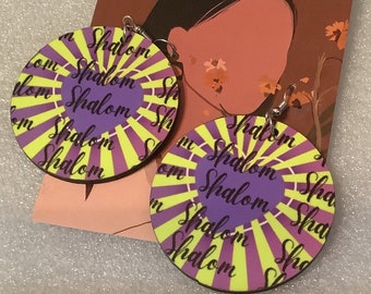 Shalom Heart  Earrings