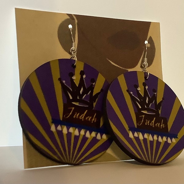 Judah Purple & Gold Earrings