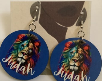 Judah Tribe Hebrew Earrings