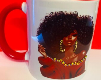 Black Beauty Mugs - Blessed Red
