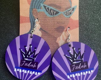 Judah Purple on Purple Earrings