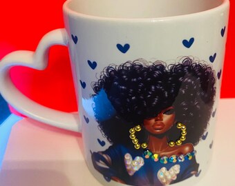Black Beauty Mugs - Pray More Worry Less -Blue
