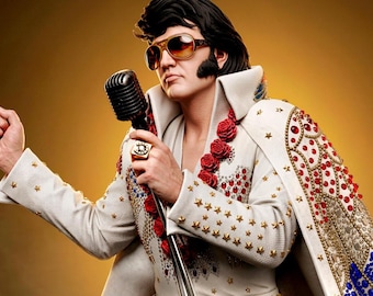 Elvis Presley, beeldje, ongeverfd harsfiguur, 3D-geprint model, schaal 1/4-1/24, verzamelbeeldje, Wicked