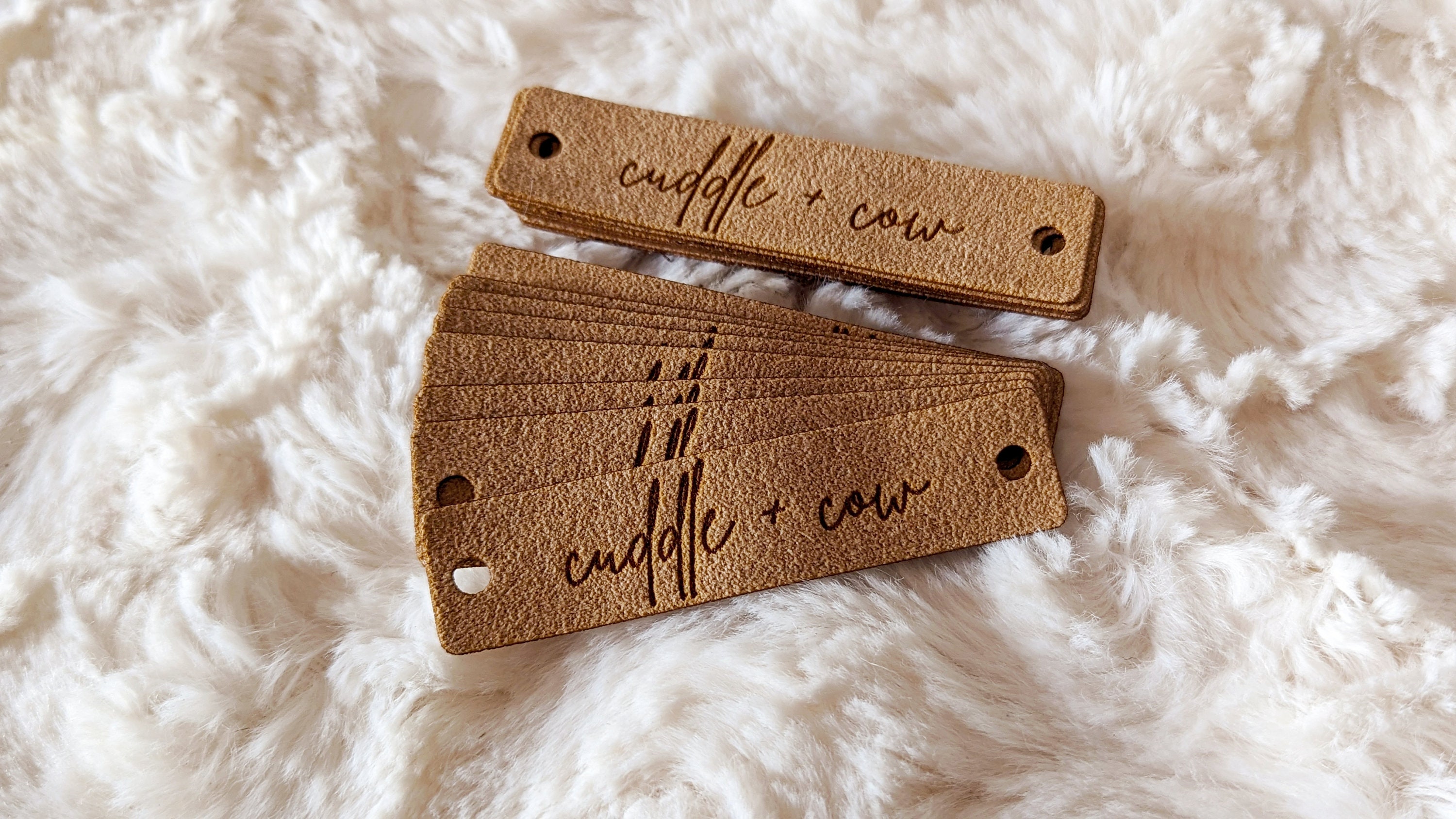 Faux Leather Tags / Business Labels / Sew on Labels / Vegan Tags / Custom  Labels for Handmade Items / Knitting Labels / Crochet Labels 