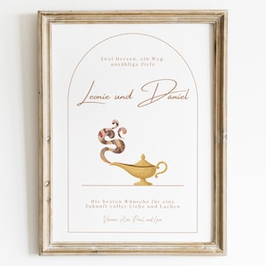 Wunscherfüller zur Hochzeit | personalisiertes Geldgeschenk zur Hochzeit | Geldgeschenke zur Hochzeit | Geschenk für das Brautpaar | PDF