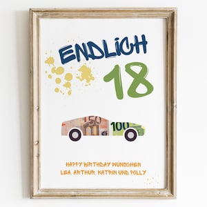 Car cash gift for 18th birthday | Cash gifts birthday | Personal cash gift | Gift idea cash | Creative cash gift idea