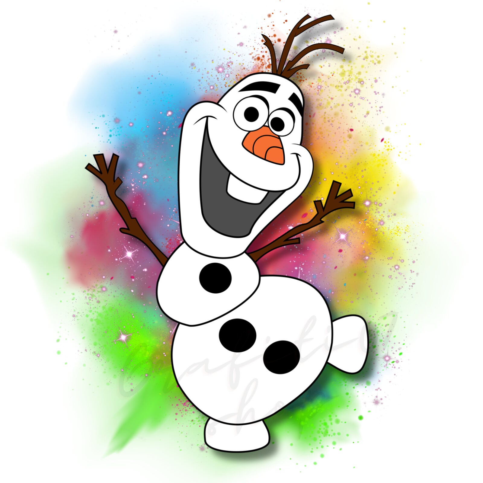 Olaf Watercolor Design, Olaf Clipart, Olaf Png, Frozen Clipart, Frozen Characters, Instant ...