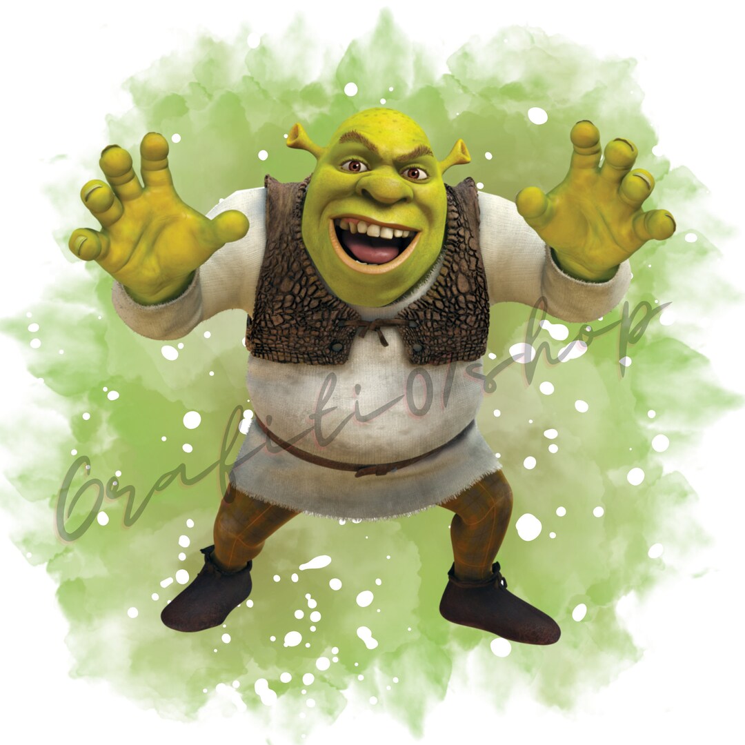 Shrek Watercolor Design Shrek Clipart Shrek Png - Etsy