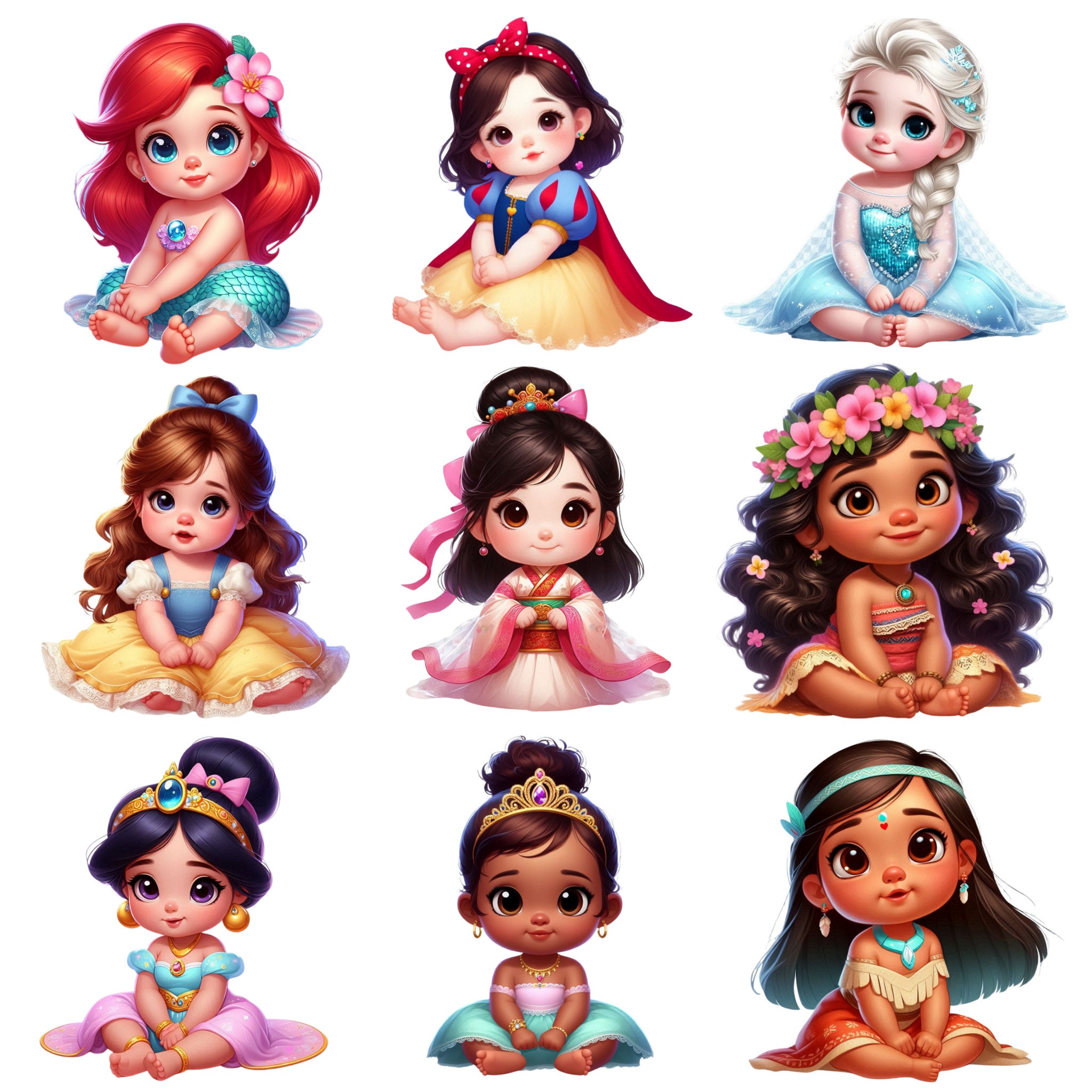 Jasmine and Ariel Etsy