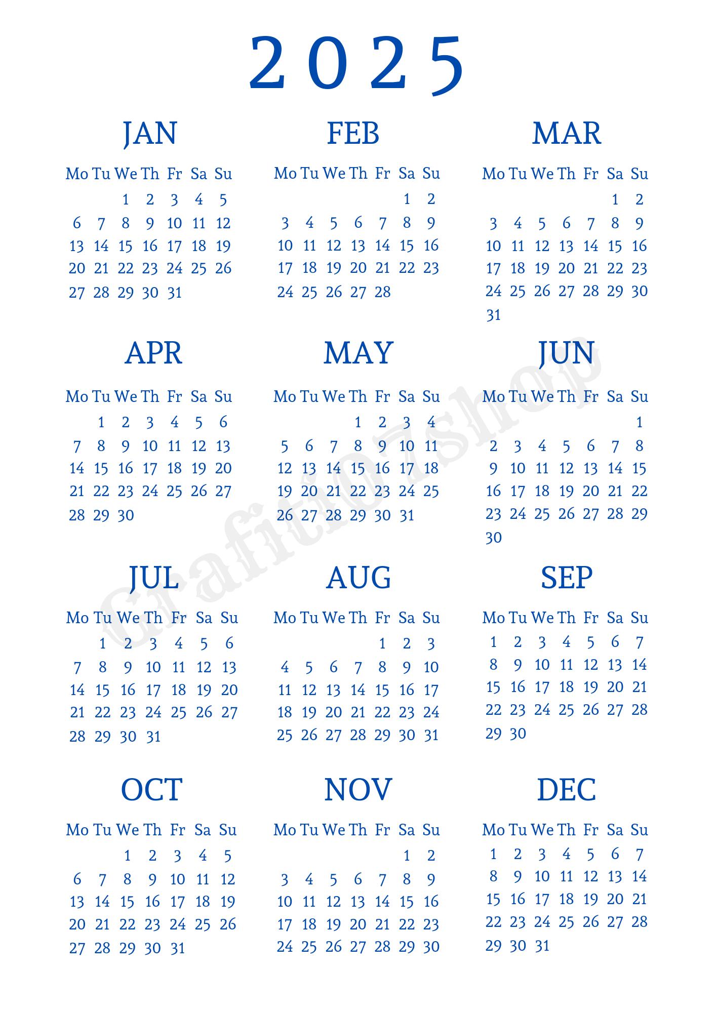 2025 Annual Calendar, New Year Calendar, Instant Download, Transparent Background, Printable File, PNG and JPG File, Yearly Calendar - Etsy 2025 Annual Calendar, New Year Calendar, Instant Download, Transparent Background, Printable File, PNG and JPG File, Yearly Calendar - Etsy