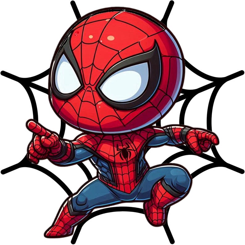 Spiderman Png, Little Spiderman, Chibi, Transparent Background