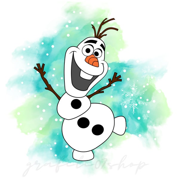 Olaf watercolor design, Frozen clipart, Olaf clipart, Olaf png, Olaf transparent background design, instant download