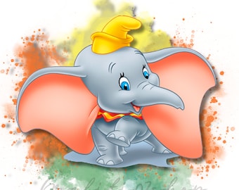 Dumbo Clipart, Dumbo Aquarell Design, Dumbo transparentes Bild, Dumbo png