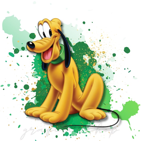 Pluto watercolor design, pluto clipart, pluto transparent background, pluto png, instant download