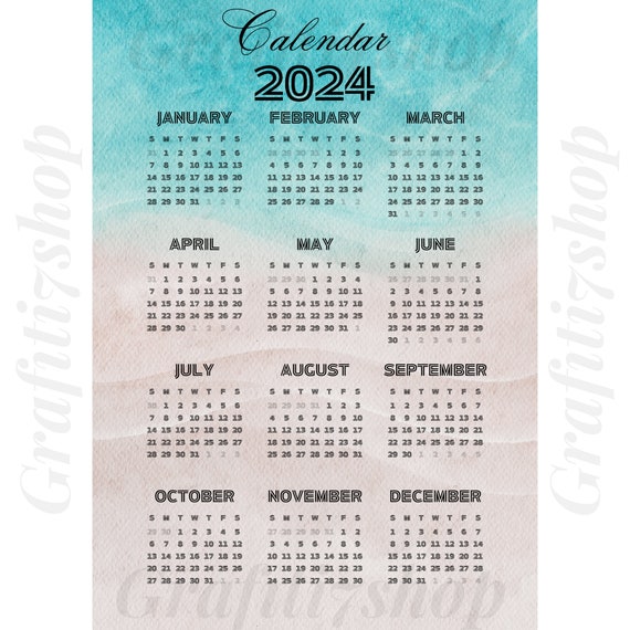 Calendar Png, Calendar 2024, New Year Calendar, Calendar Clipart, Instant  Download, 2024 New Year Calendar Png - Etsy