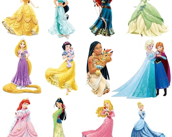 Pacchetto png principessa, principessa Tiana, principessa Elsa, principessa Ariel, principessa Jasmine, principessa Aurora, principessa Belle, principessa Mulan, PNG