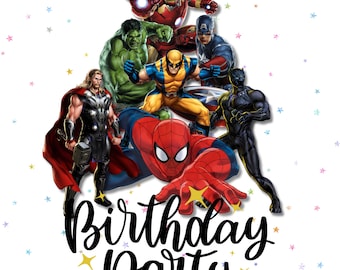 Birthday party design, Happy Birthday clipart, Avengers clipart, Superheroes clipart, Birthday clipart, Birthday png design