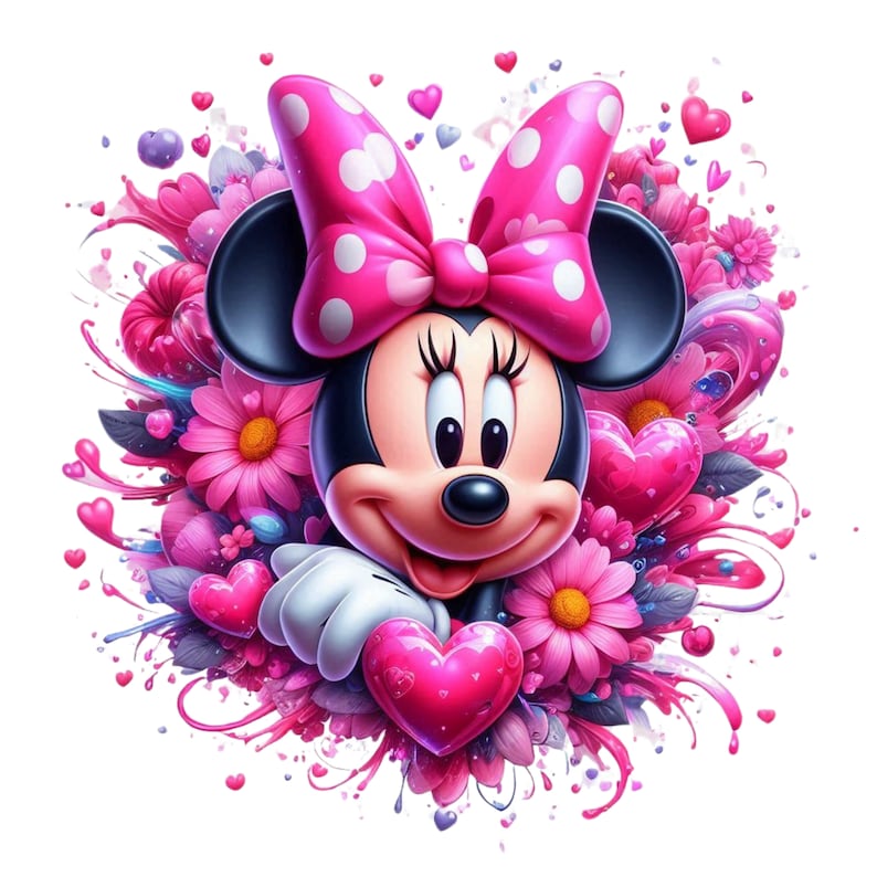 Minnie Mouse Png, Watercolor, Transparent Background, Minnie Mouse ...